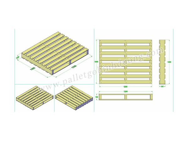 pallet gỗ hai mặt hai chiều nâng